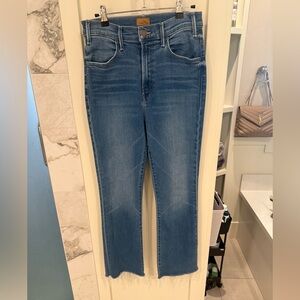 MOTHER HUSTLER ANKLE FRAY JEANS